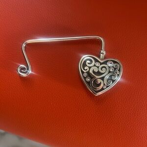 Brighton Contempo Silver Heart Purse Hook NEW